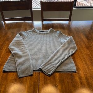 Jenni Kayne cashmere cropped pullover teal green